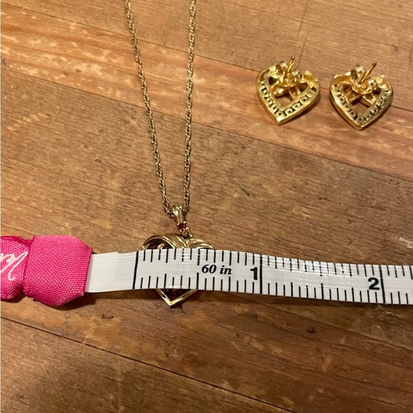 Danbury Mint ruby necklace and earrings - Picture 4 of 4